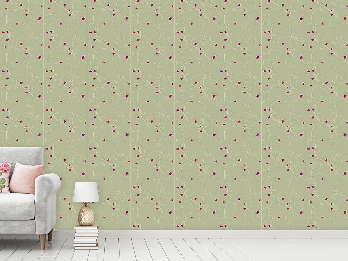 patterned-wallpaper-cirri-of-bell-flowers