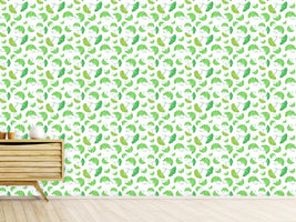 patterned-wallpaper-ginkgo-leaves