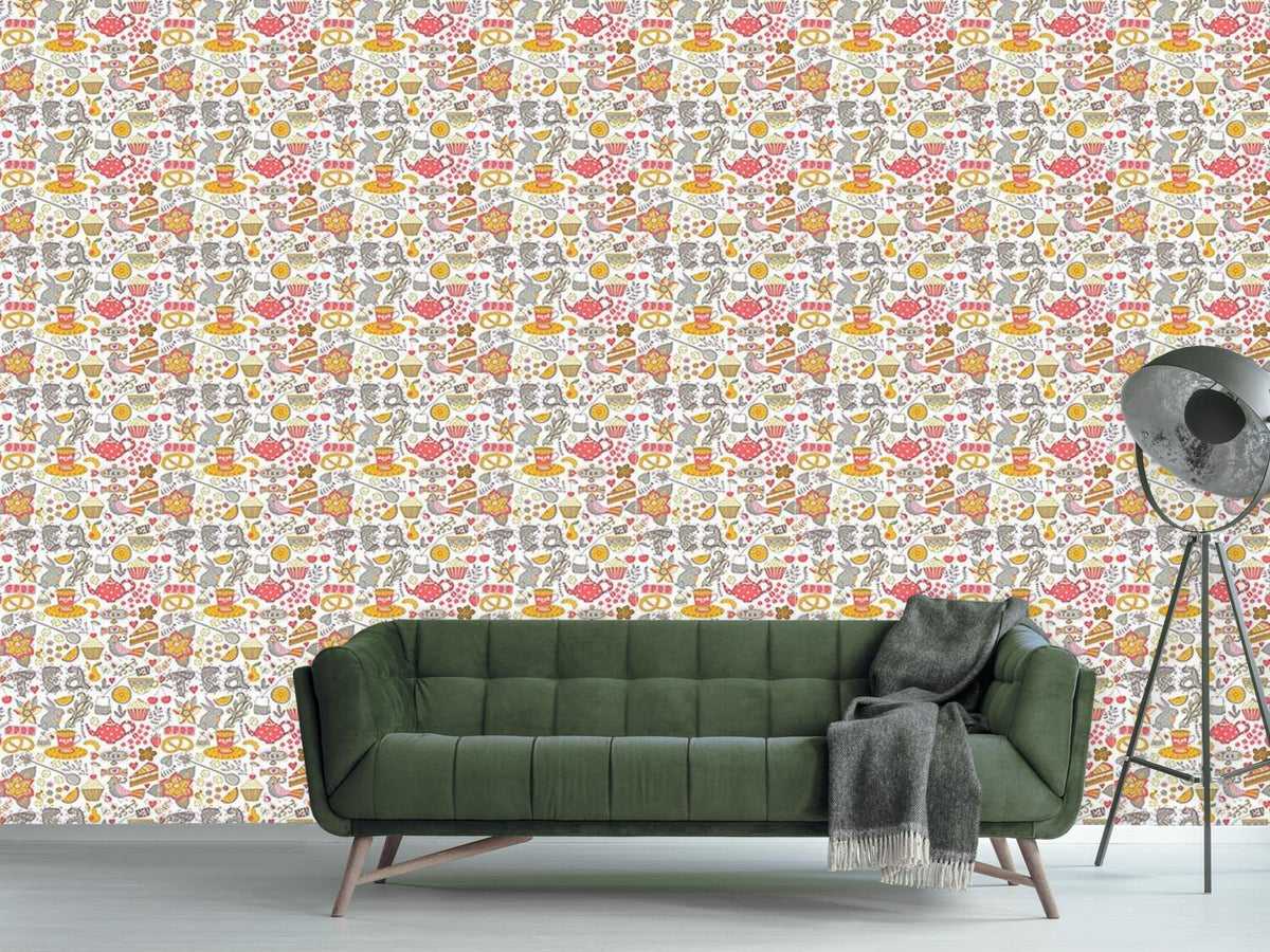 patterned-wallpaper-funny-tea-party-in-wonderland