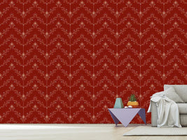 patterned-wallpaper-floral-baroque-red