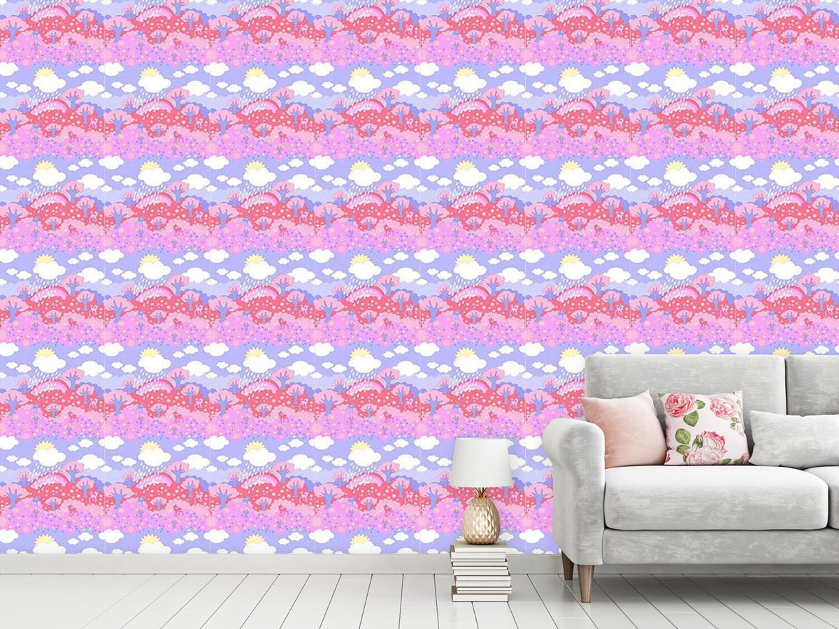 patterned-wallpaper-rainbow-wonderland-pink