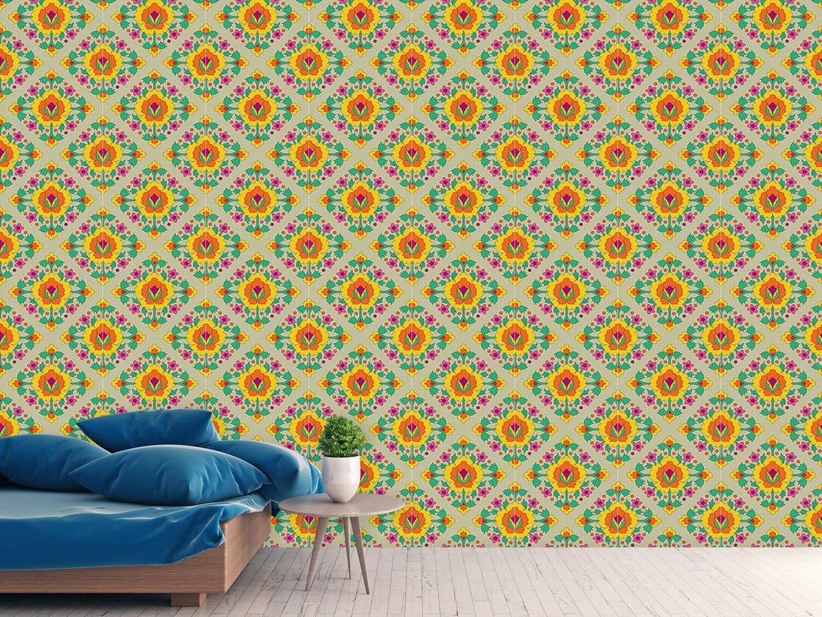 patterned-wallpaper-medieval-flowers