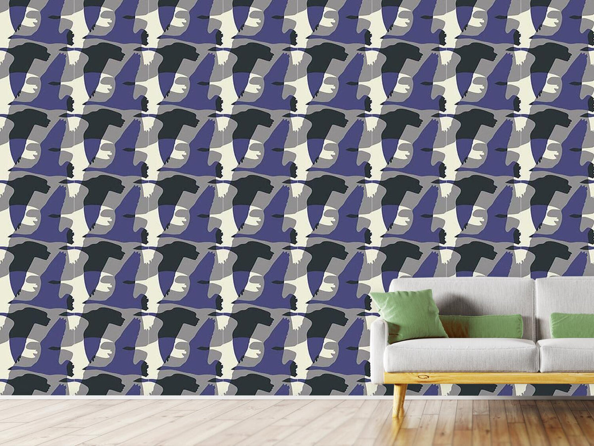 patterned-wallpaper-flying-goose-mute-purple