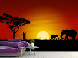 photo-wallpaper-african-steppe-elephant