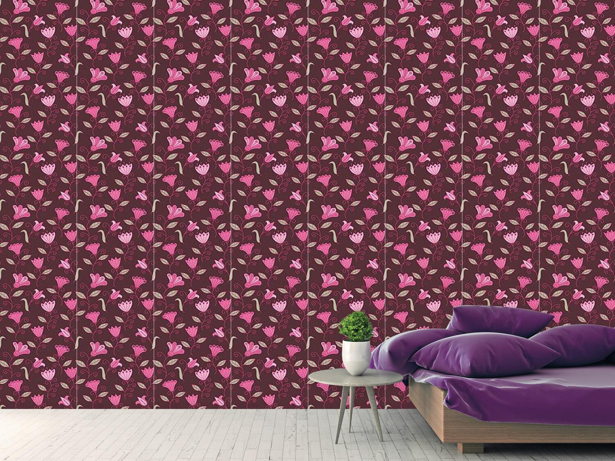 patterned-wallpaper-fairytale-magic-flowers