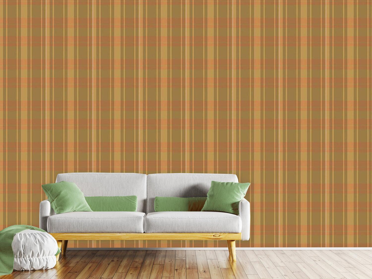 patterned-wallpaper-tartan-brown