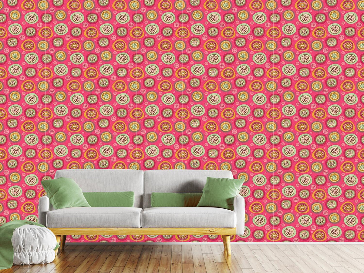 patterned-wallpaper-blooming-circles