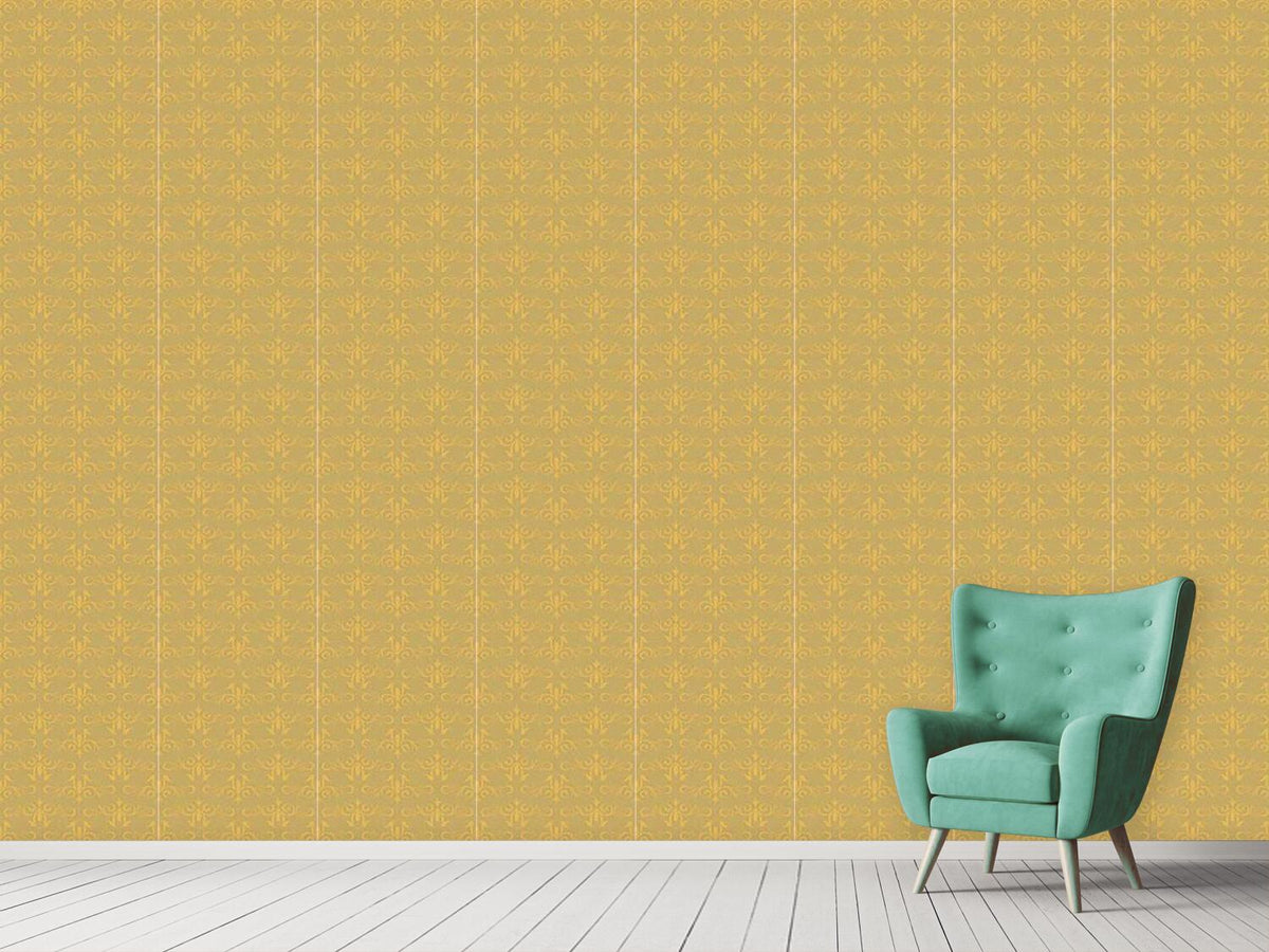 patterned-wallpaper-cinderella-gold