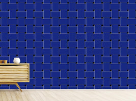 patterned-wallpaper-blue-weave