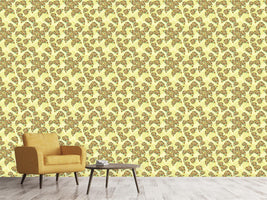 patterned-wallpaper-birch-leaf-yellow