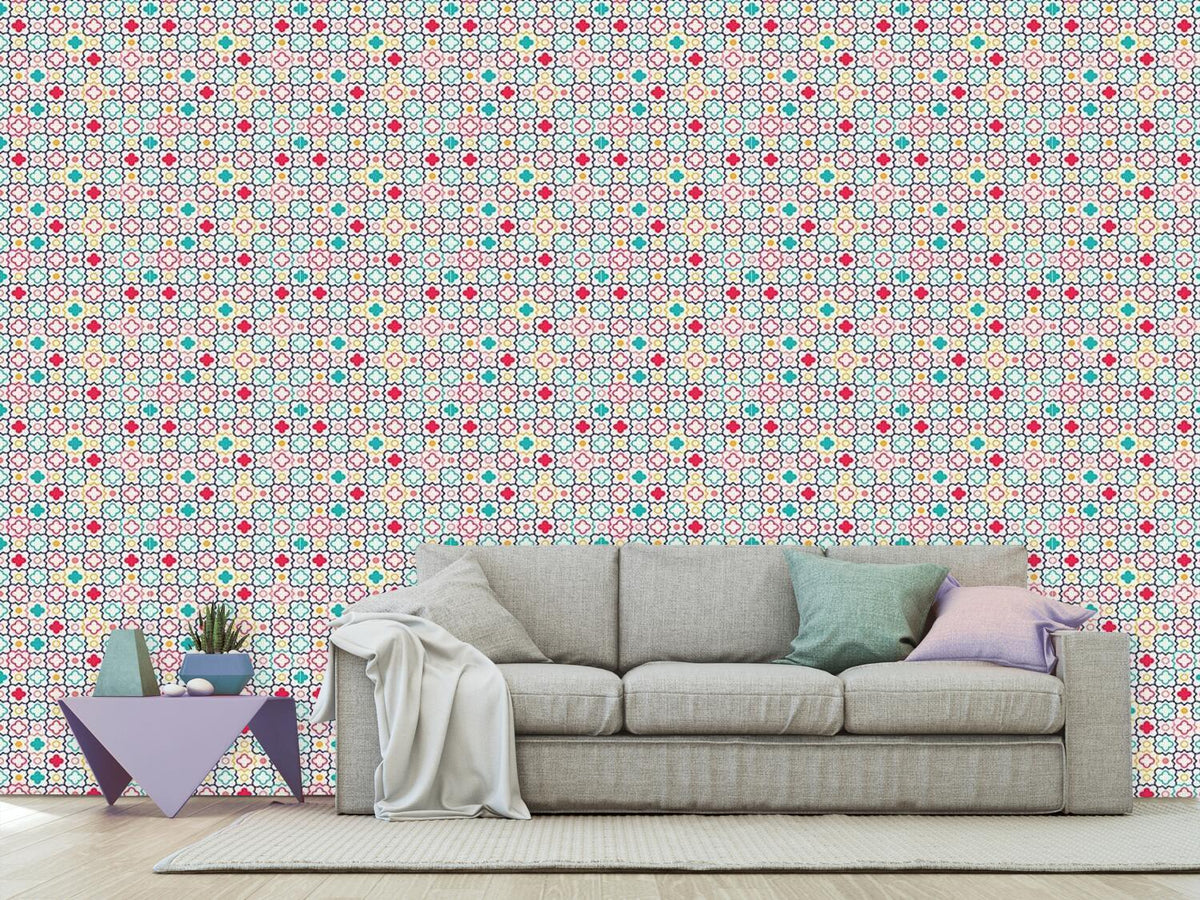 patterned-wallpaper-quatrefoil-lattice