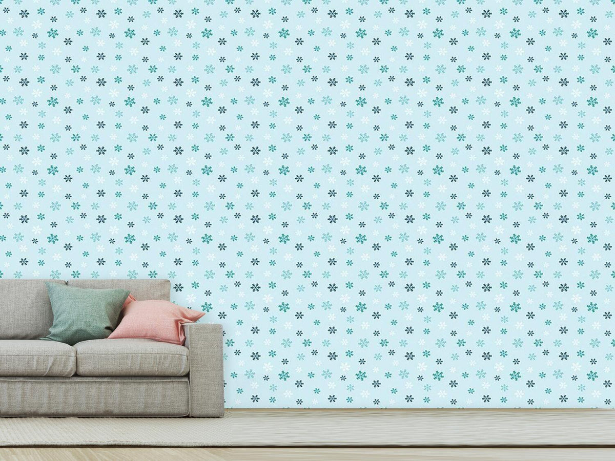 patterned-wallpaper-winter-snowflakes