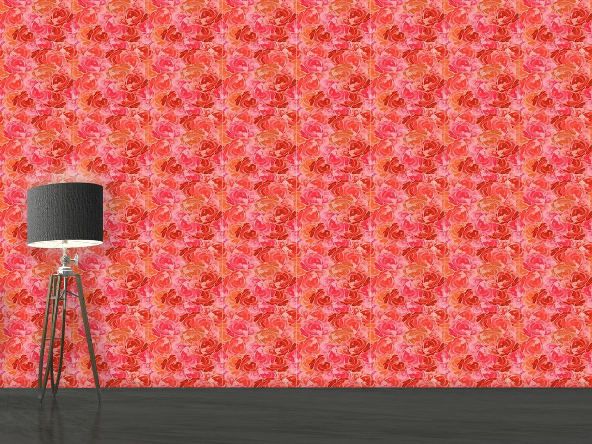 patterned-wallpaper-covered-with-roses