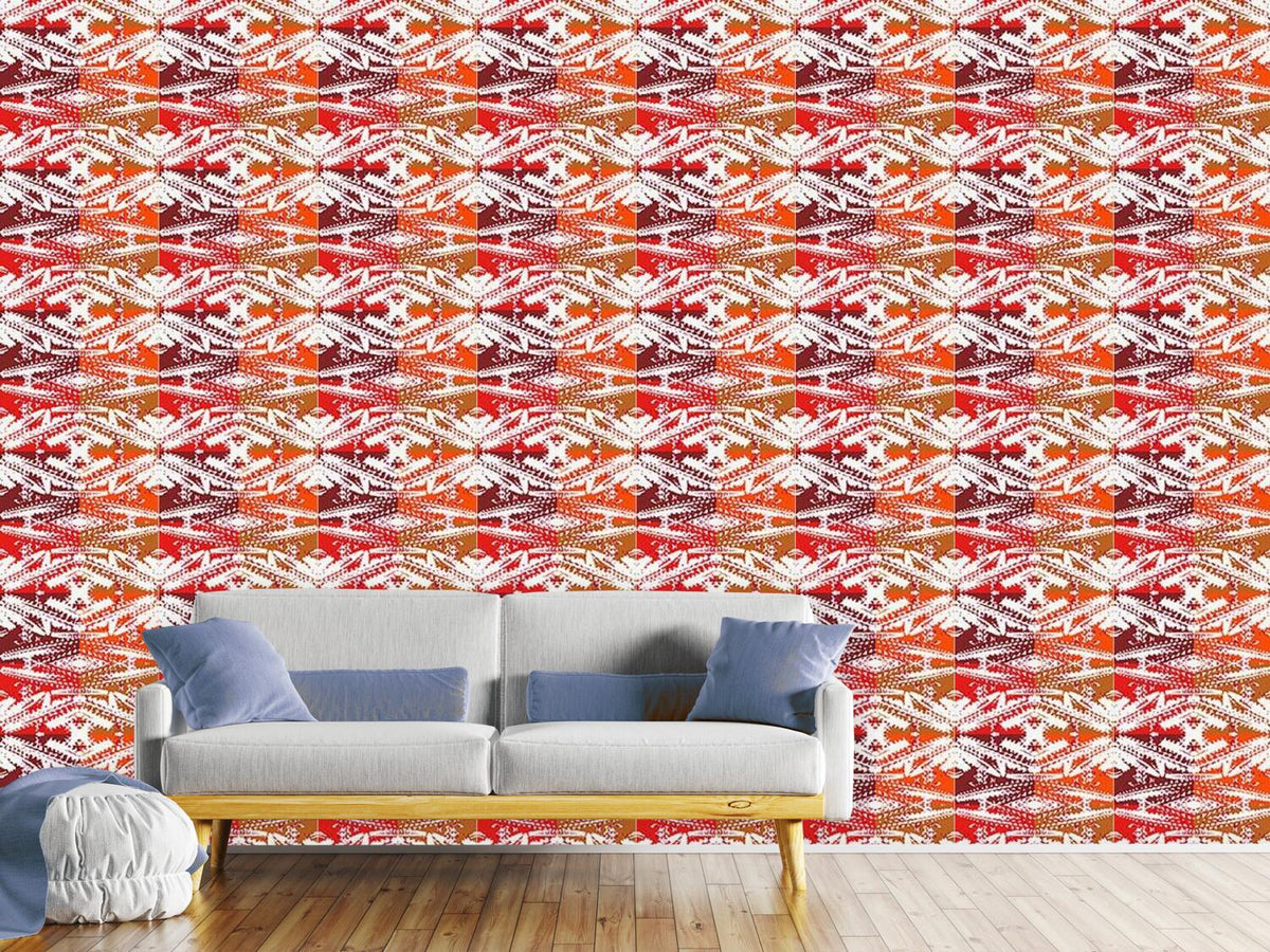 patterned-wallpaper-spike-art-on-check