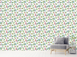 patterned-wallpaper-birds-and-flowers