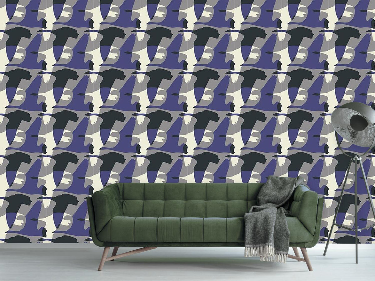 patterned-wallpaper-flying-goose-mute-purple