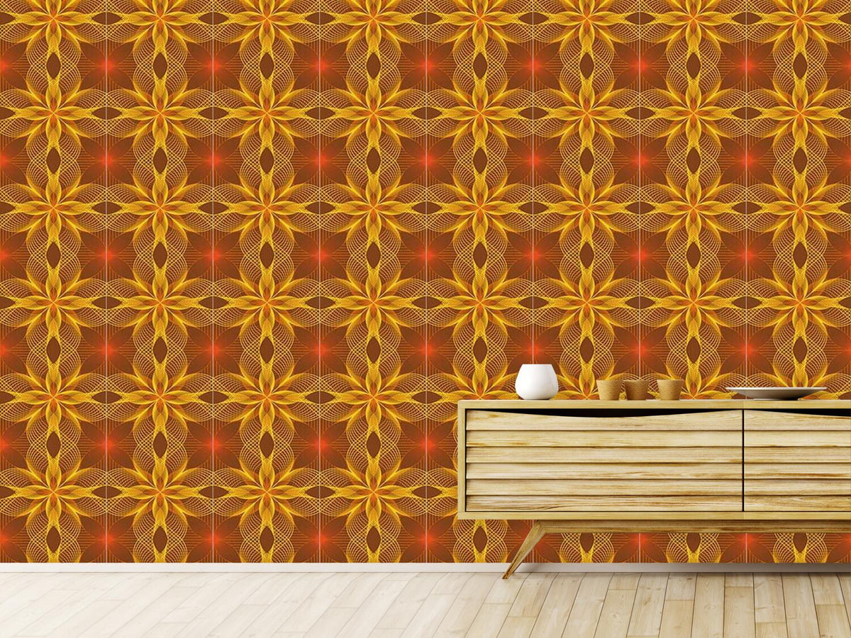 patterned-wallpaper-flower-geometry