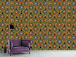 patterned-wallpaper-peacock-and-blossoms-green