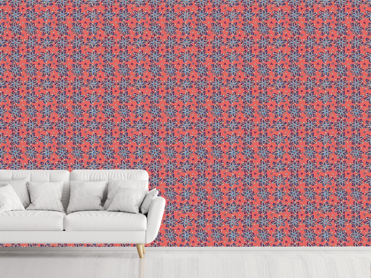 patterned-wallpaper-stone-flowers