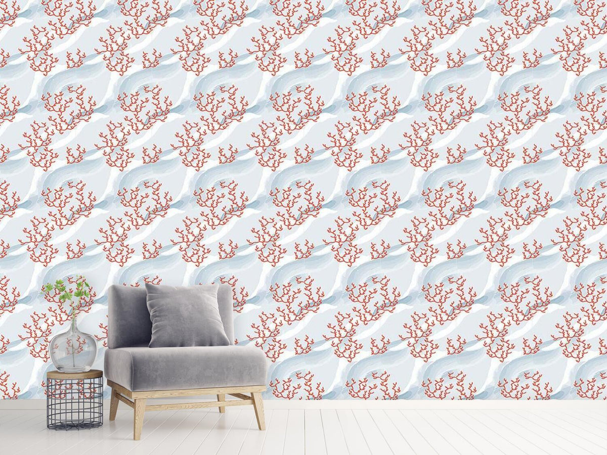 patterned-wallpaper-fire-coral