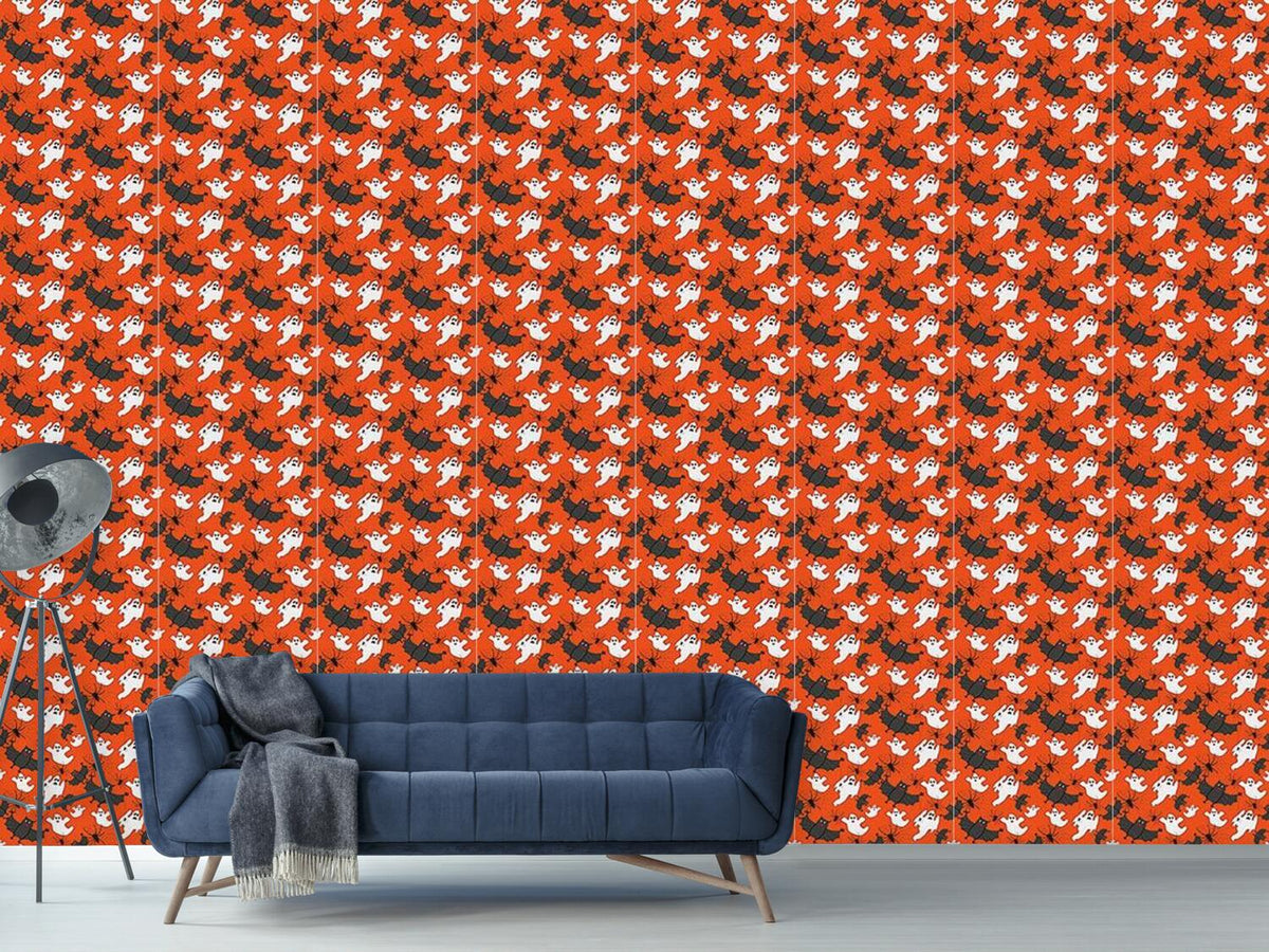 patterned-wallpaper-spooky-creatures