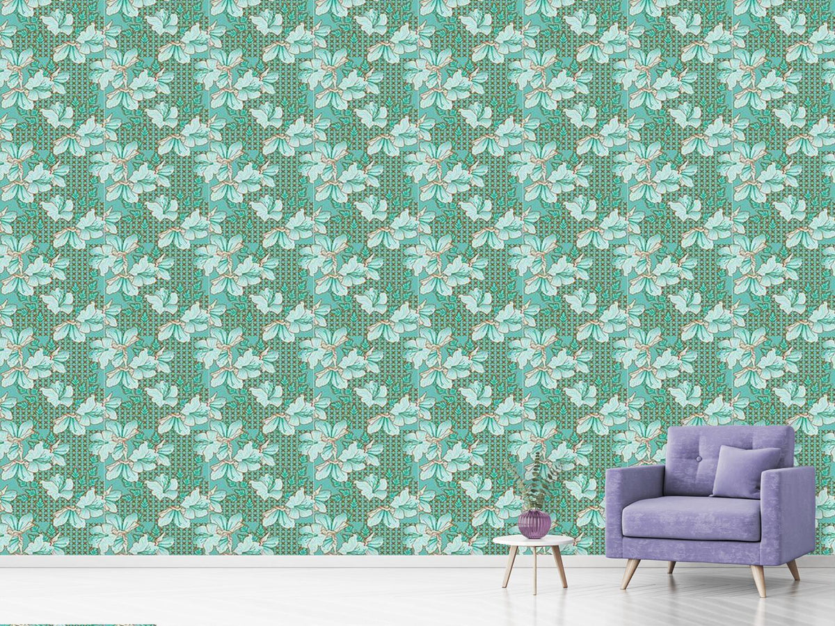 patterned-wallpaper-oriental-blossoms