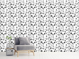 patterned-wallpaper-flower-silhouettes