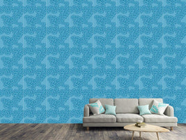 patterned-wallpaper-water-lilies-blue