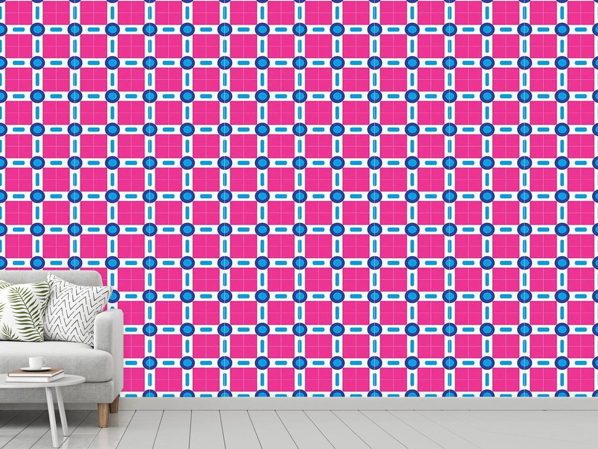 patterned-wallpaper-circles-and-squares-in-miami