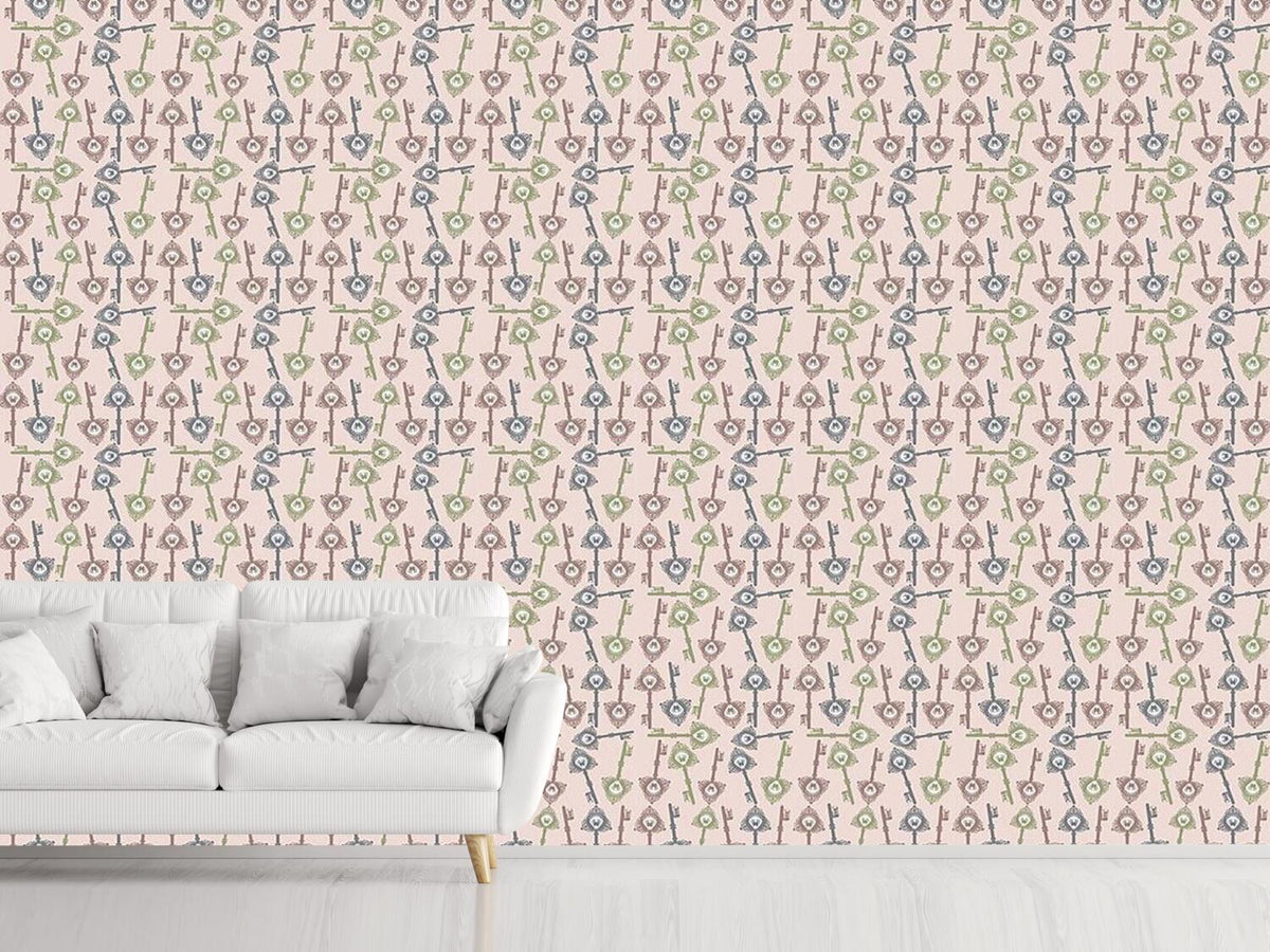 patterned-wallpaper-the-keys-to-fairytale-kingdom