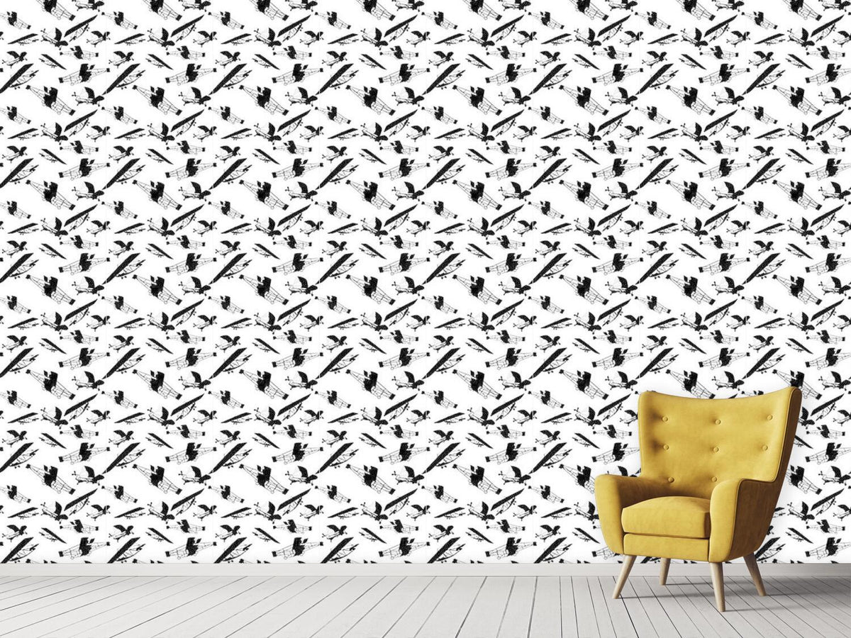 patterned-wallpaper-the-planes-of-the-wright-brothers