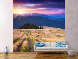 photo-wallpaper-sunset-in-the-mountain-scenery