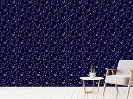 patterned-wallpaper-rose-tendrils-night