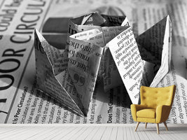 photo-wallpaper-origami-newspaper