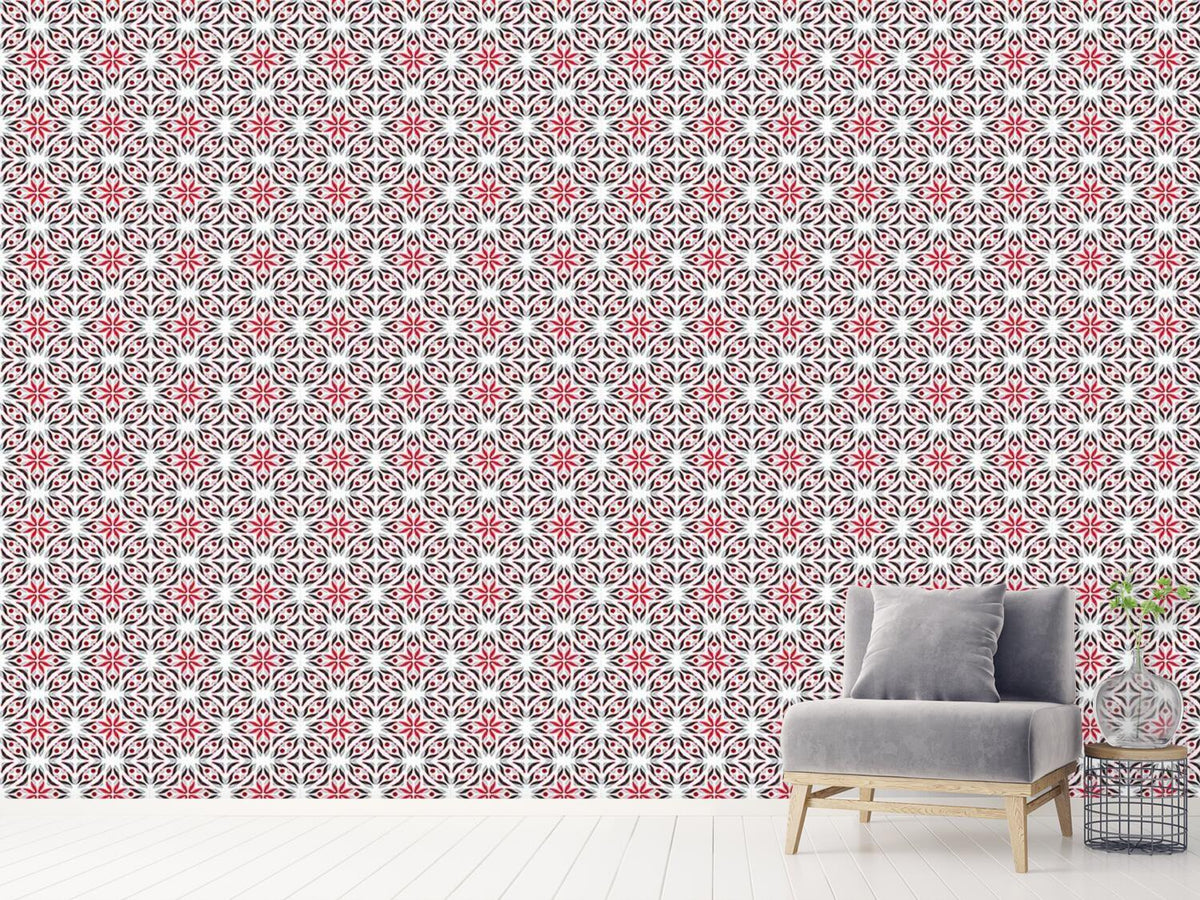 patterned-wallpaper-poinsettia-fantasy