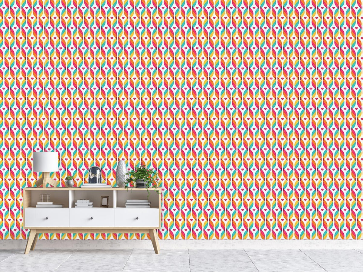 patterned-wallpaper-ribbons-and-hearts