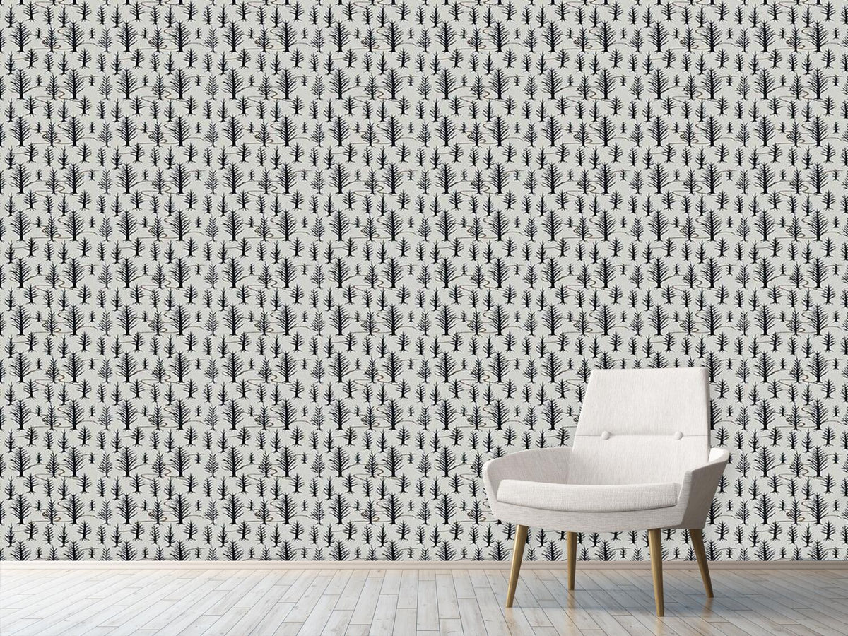 patterned-wallpaper-in-the-winter-forest