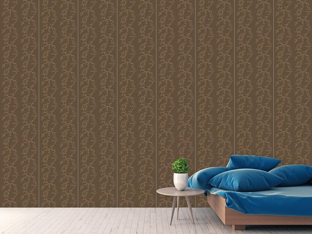 patterned-wallpaper-cinderella-brown