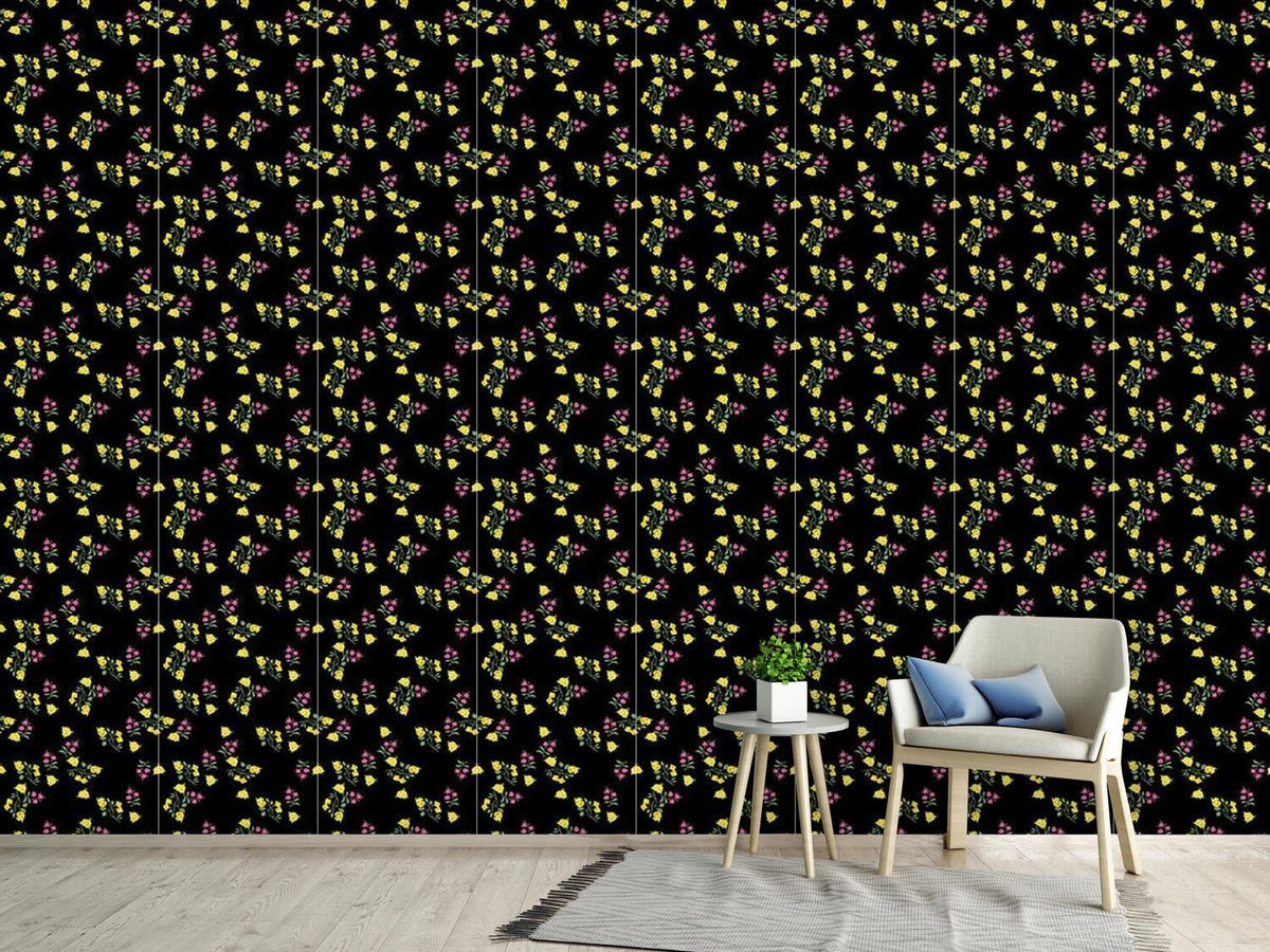 patterned-wallpaper-scattered-flowers-on-black