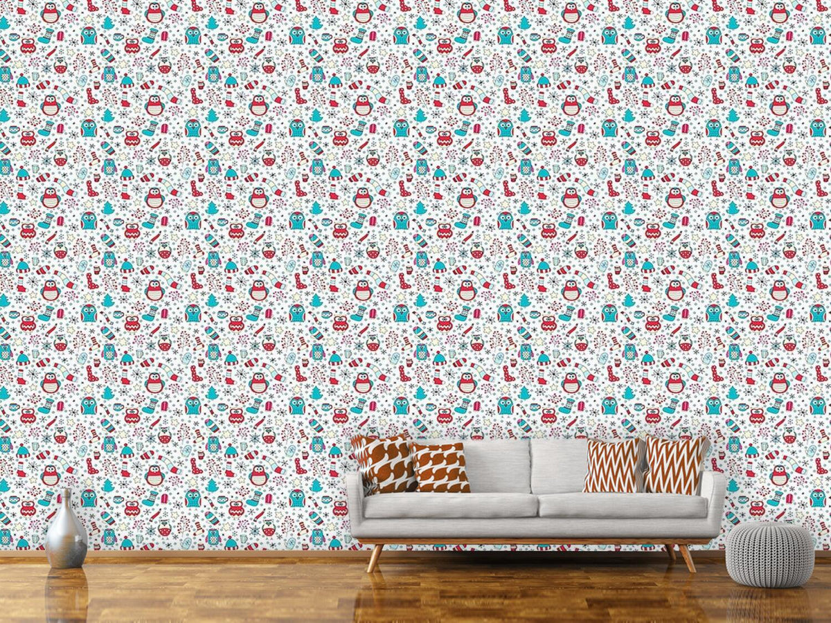 patterned-wallpaper-winter-fun-with-owls