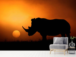 photo-wallpaper-rhino-sunrise